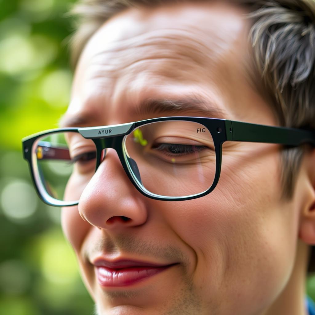 Osoba odczuwająca ulgę po użyciu Ayur Read Pro