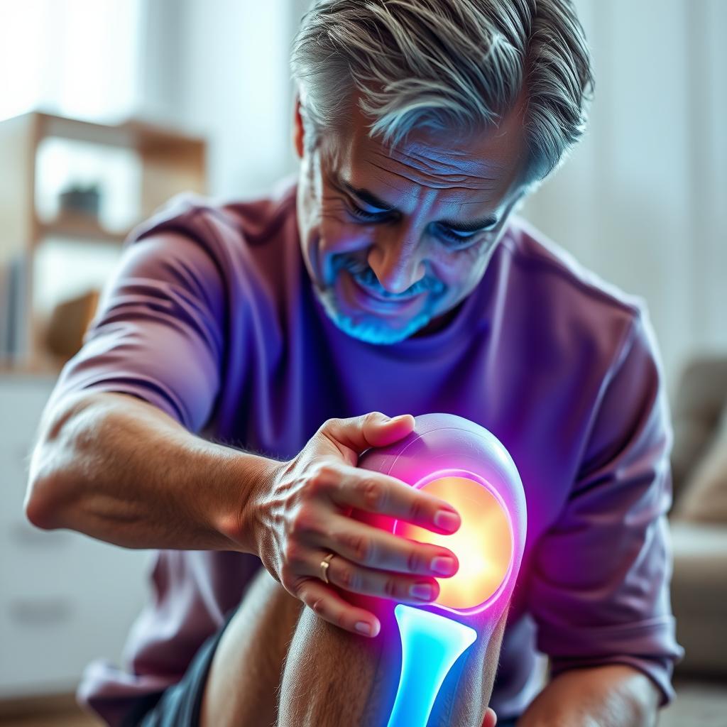 Osoba doświadczająca ulgi w bólu stawów dzięki Flexavitan