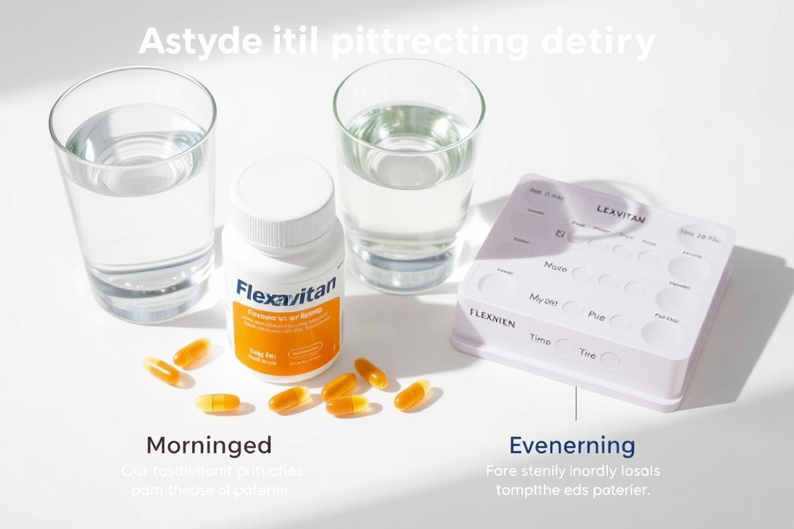 Instrukcja dawkowania Flexavitan z wizualizacją kapsułek