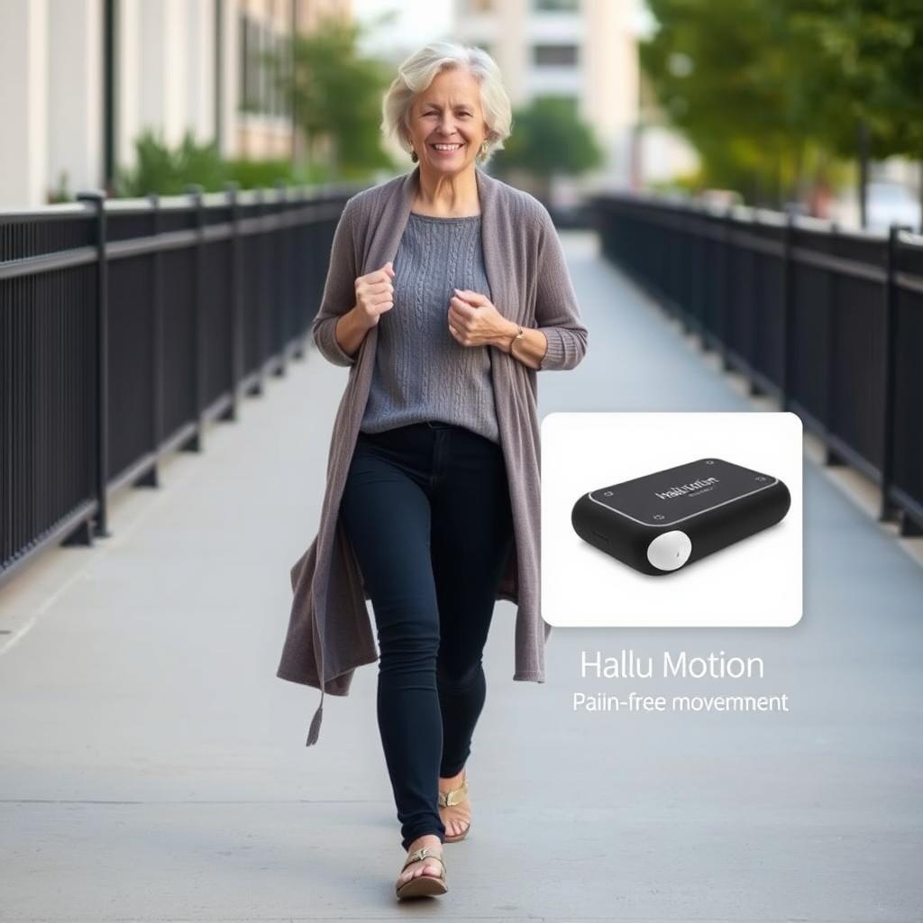 Kobieta chodząca bez bólu dzięki Hallu Motion