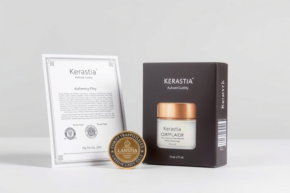 Opakowanie Kerastia z certyfikatem oryginalności