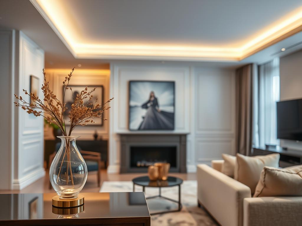 Lumiere Gold w eleganckim wnętrzu jako element dekoracyjny