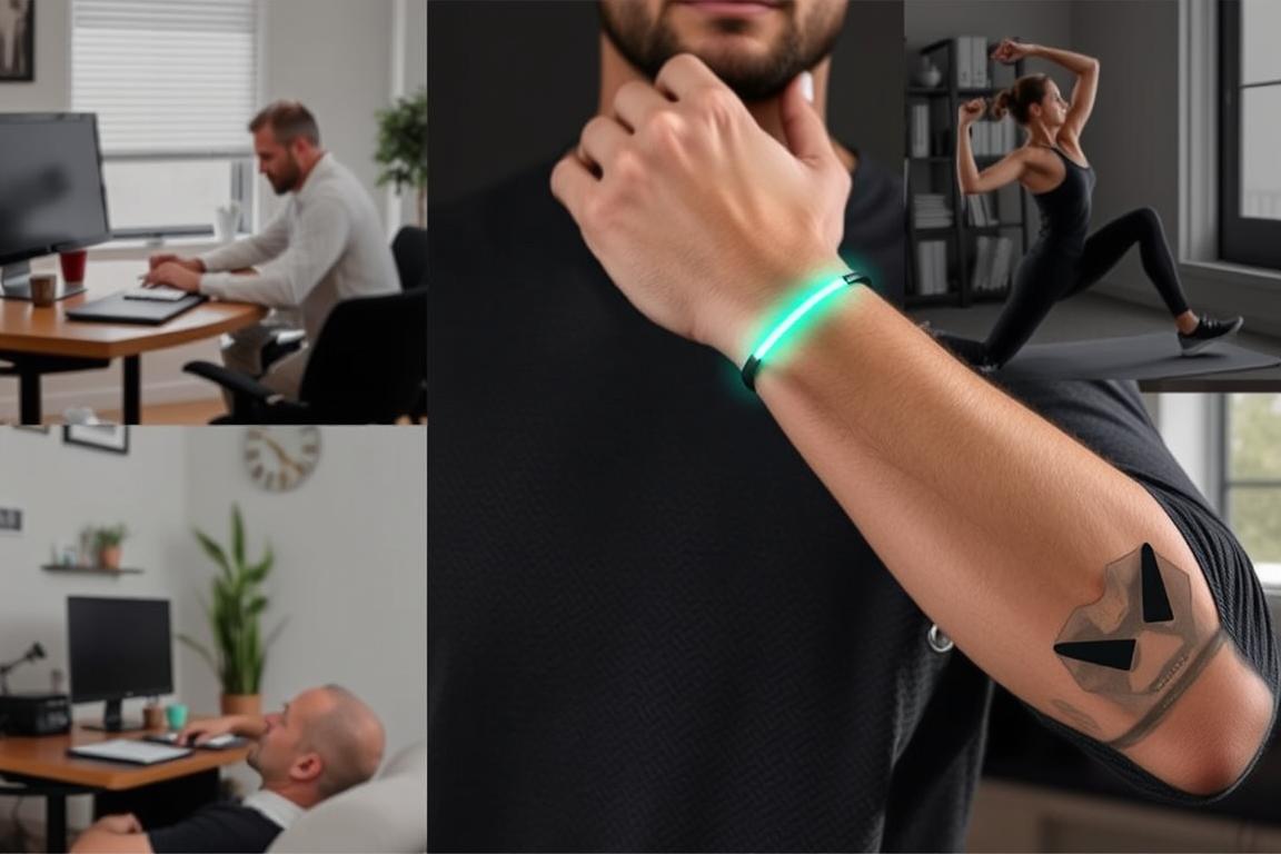 Osoba nosząca MagniLumin podczas codziennych aktywności