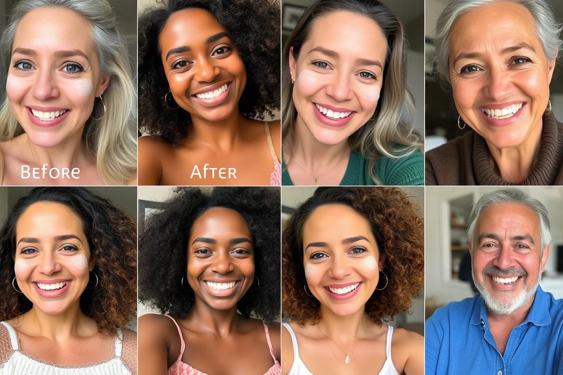 Zadowoleni klienci Puroxin Effect dzielący się pozytywnymi opiniami