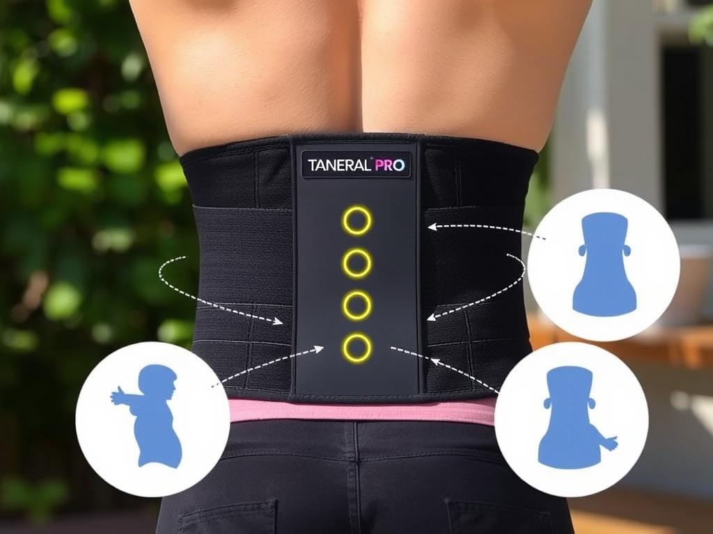 Korzyści Taneral Pro pokazane na modelu